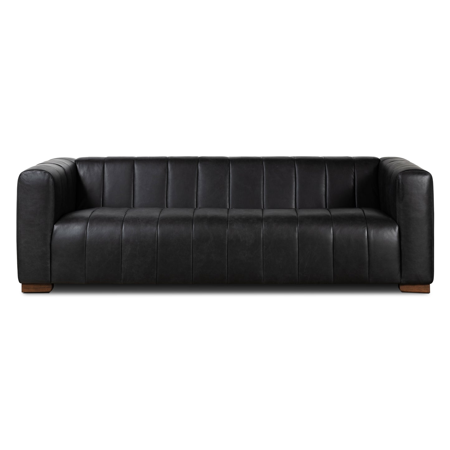 Canale 86" Leather Sofa | Onyx Black