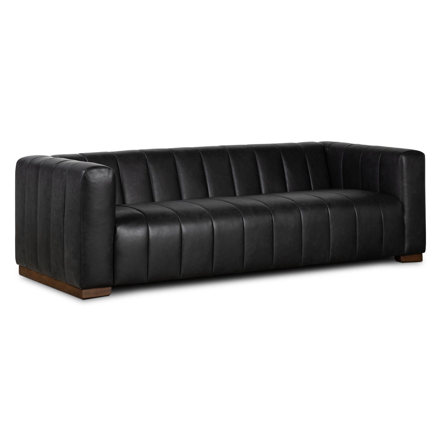 Canale 86" Leather Sofa | Onyx Black