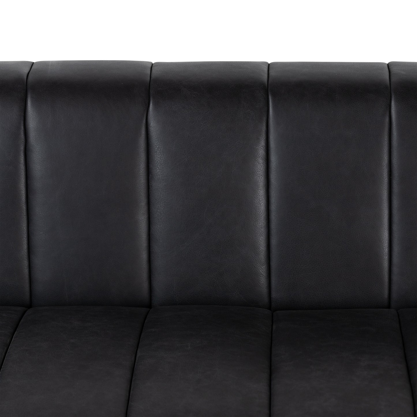 Canale 86" Leather Sofa | Onyx Black