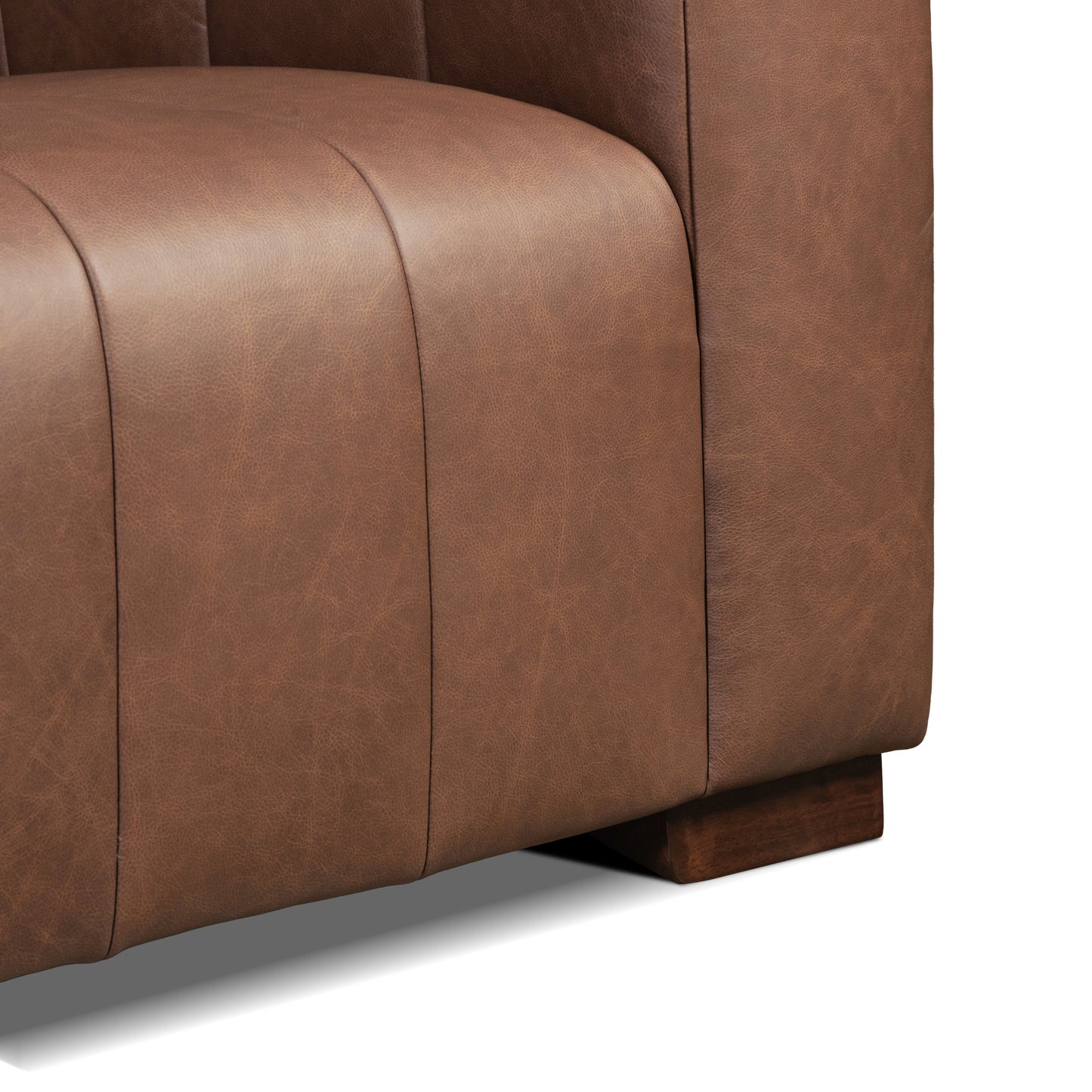 Canale 86" Leather Sofa | Caramel Brown