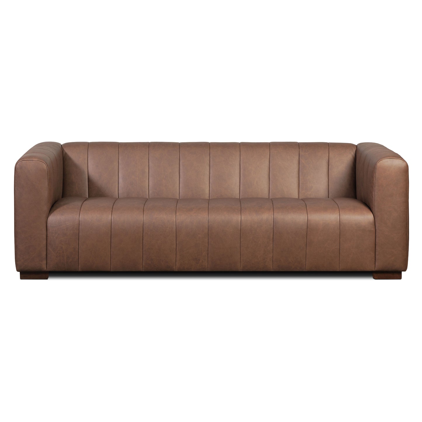 Canale 86" Leather Sofa | Caramel Brown
