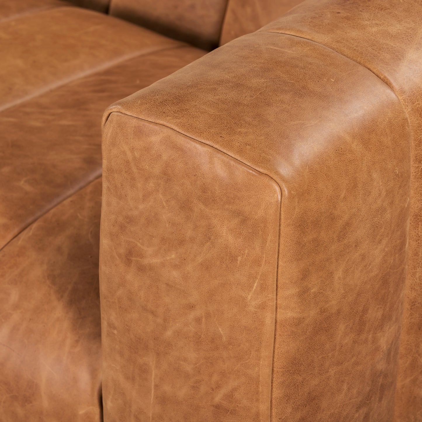 Canale 86" Leather Sofa | Cognac Tan
