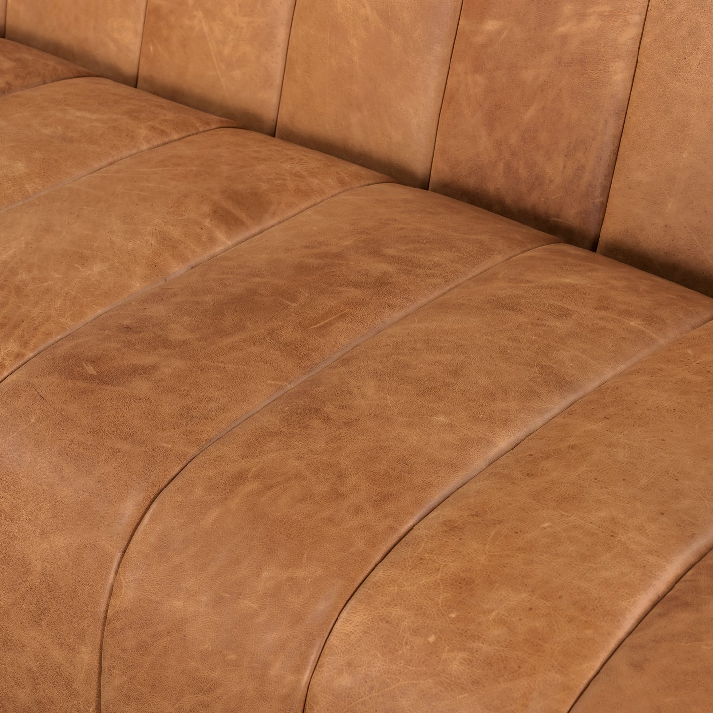 Canale 86" Leather Sofa | Cognac Tan