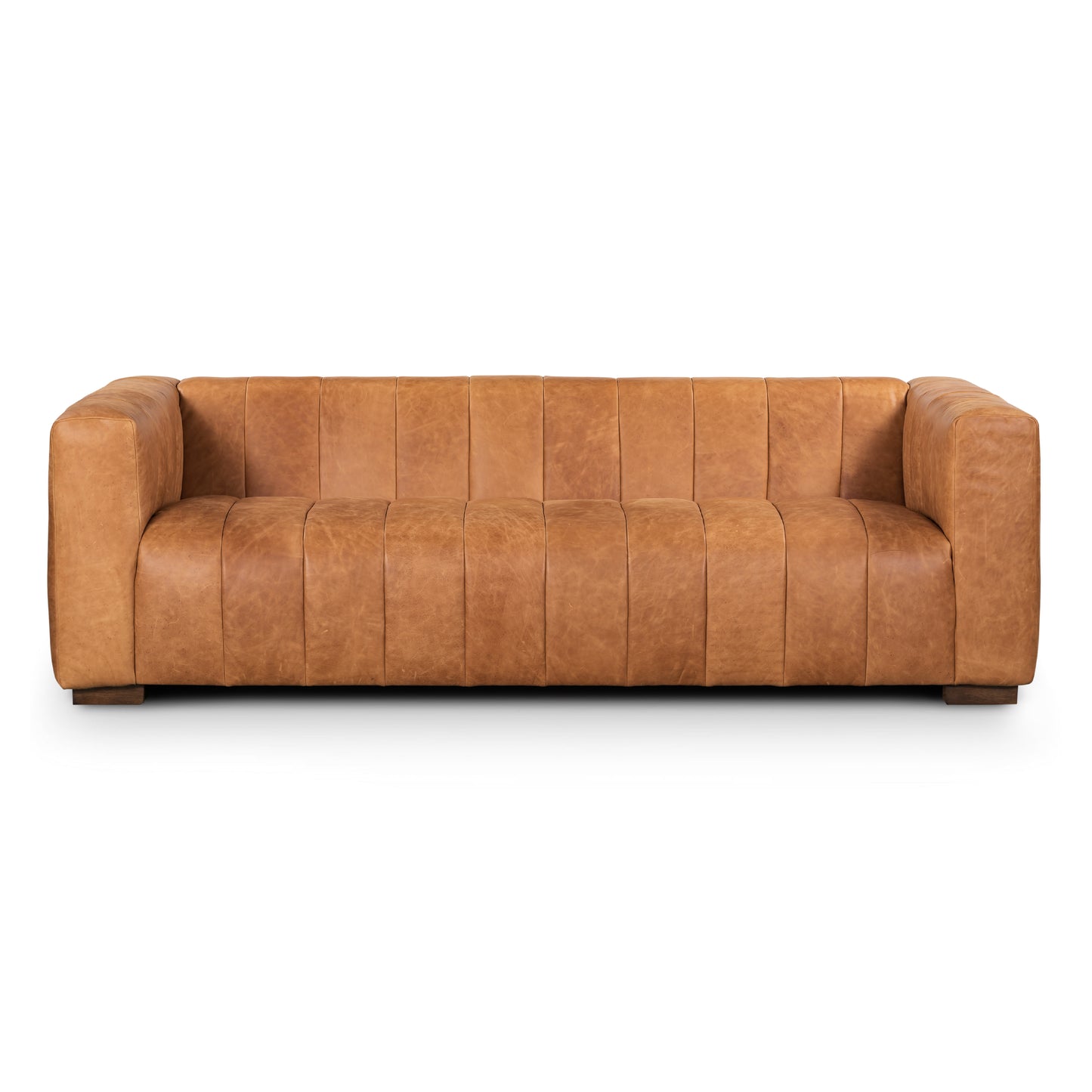 Canale 86" Leather Sofa | Cognac Tan