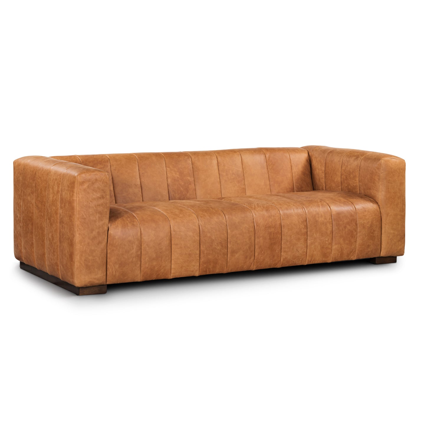 Canale 86" Leather Sofa | Cognac Tan
