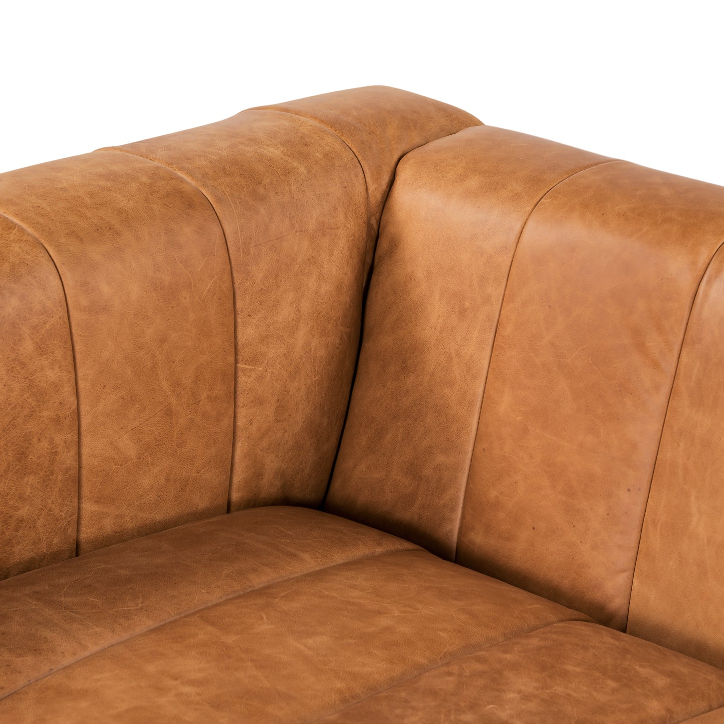 Canale 86" Leather Sofa | Cognac Tan