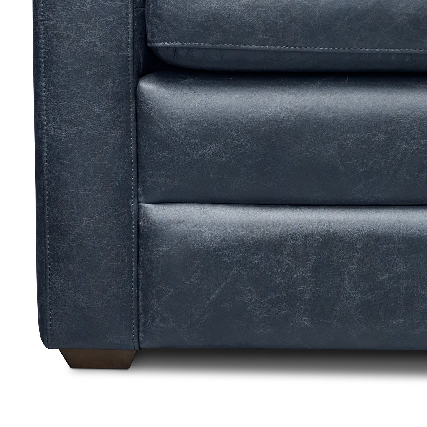 Napa 82" Leather Pull-Out Convertible Sleeper Sofa | Nightfall Blue
