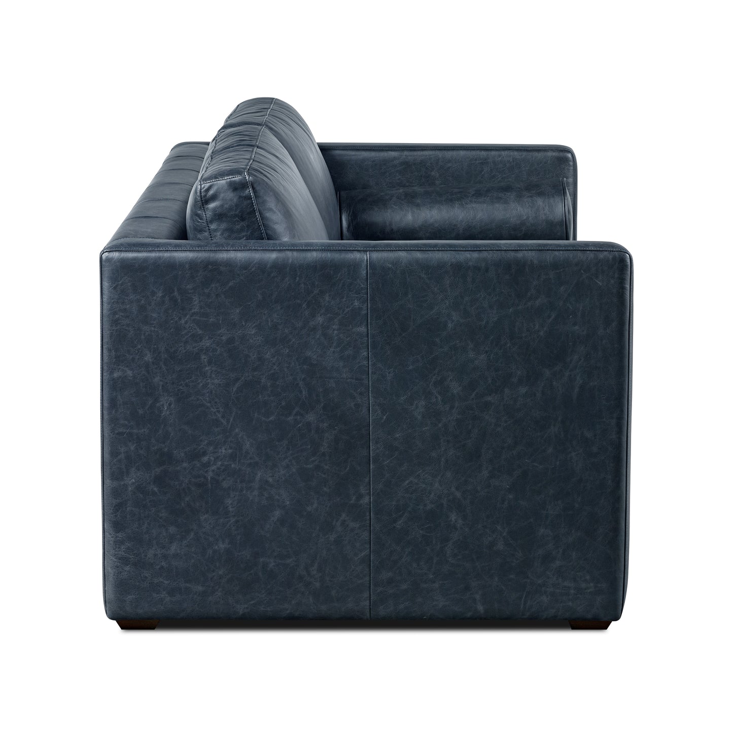 Napa 82" Leather Pull-Out Convertible Sleeper Sofa | Nightfall Blue