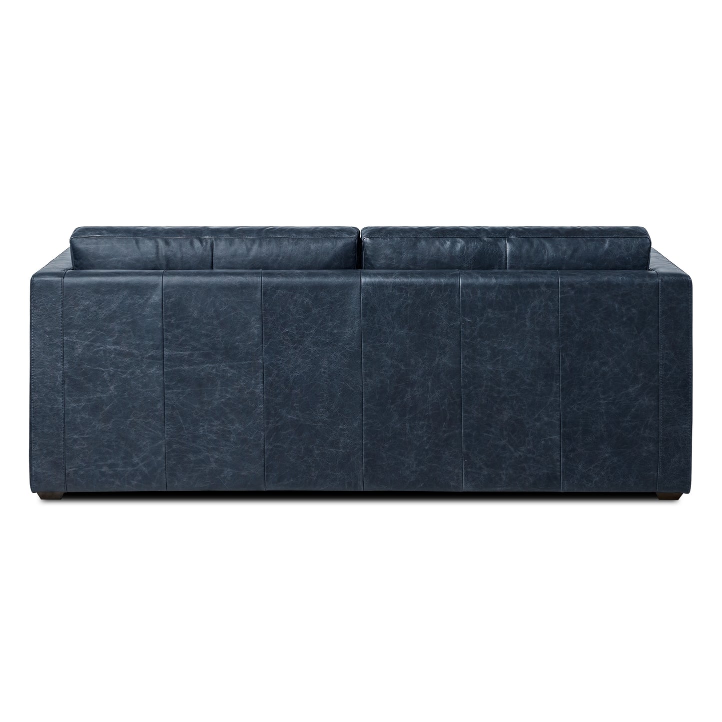 Napa 82" Leather Pull-Out Convertible Sleeper Sofa | Nightfall Blue