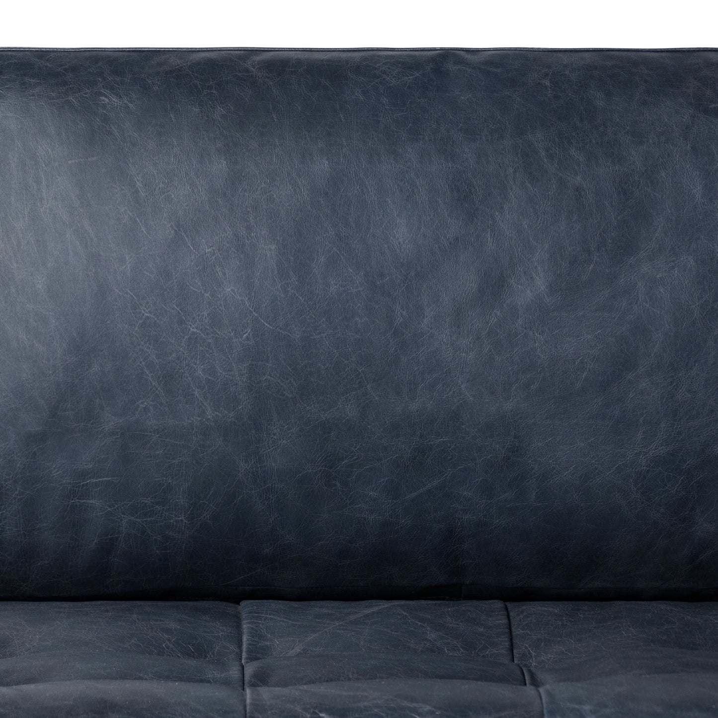 Napa 82" Leather Pull-Out Convertible Sleeper Sofa | Nightfall Blue
