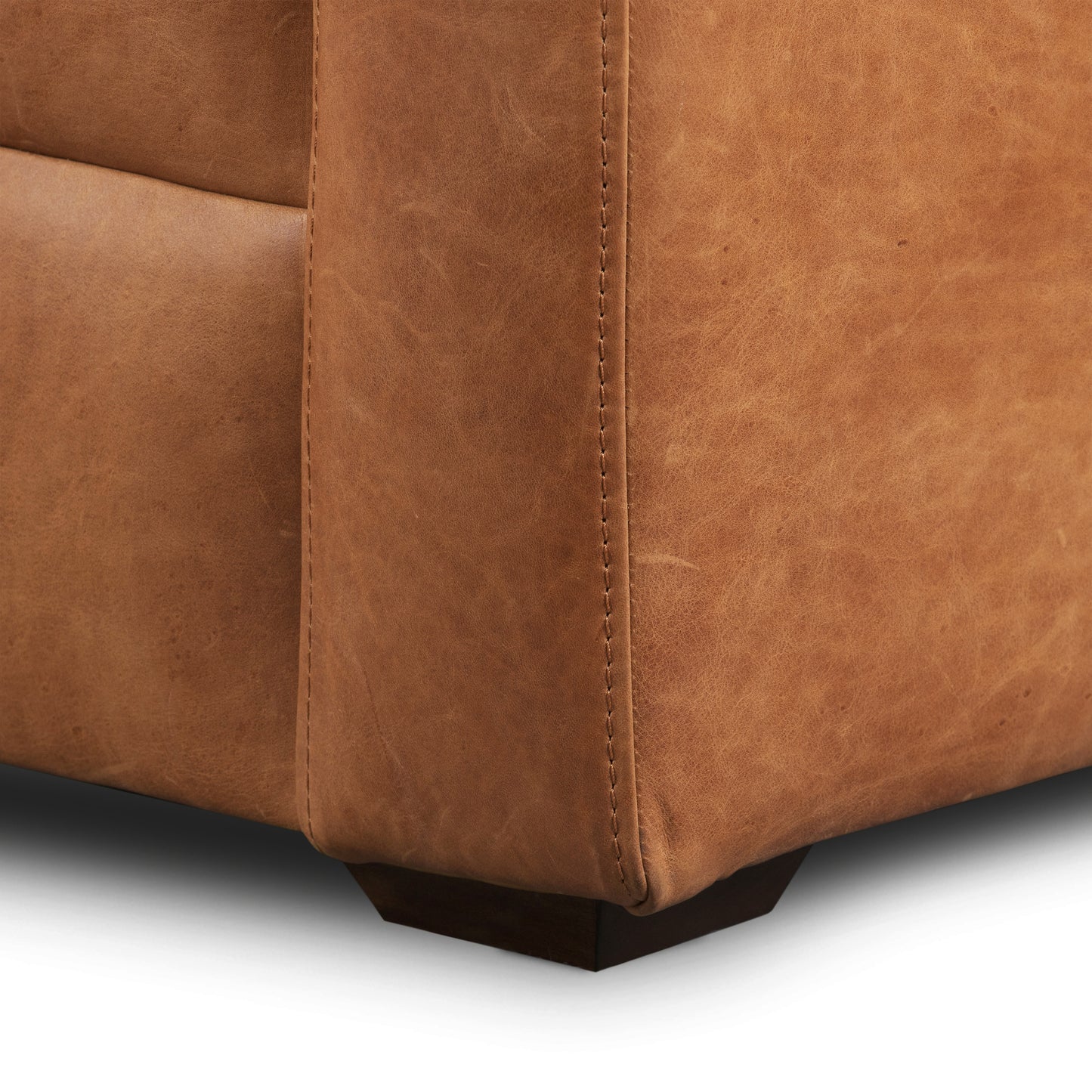 Napa 82" Leather Pull-Out Convertible Sleeper Sofa | Cognac Tan