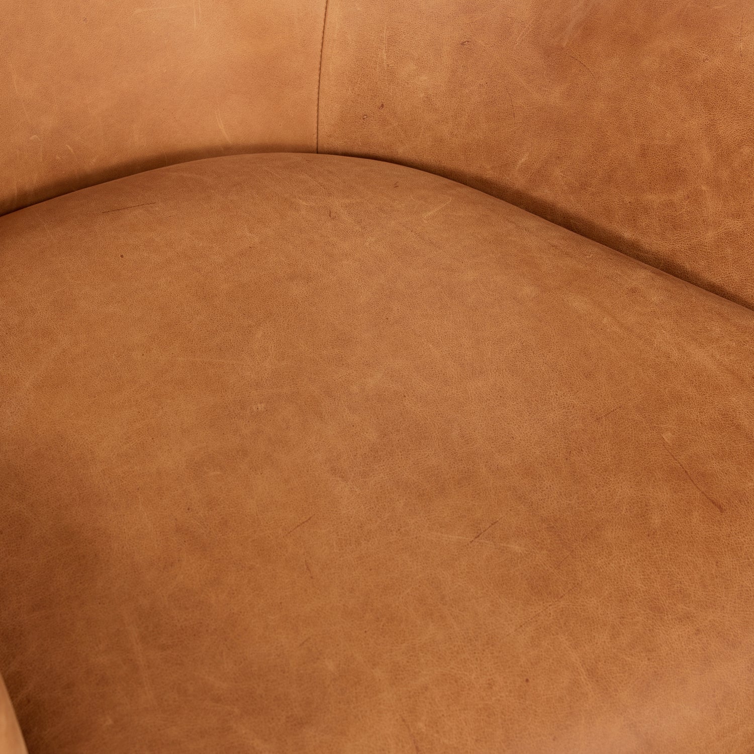 Aida Leather Lounge Chair | Cognac Tan | Single 