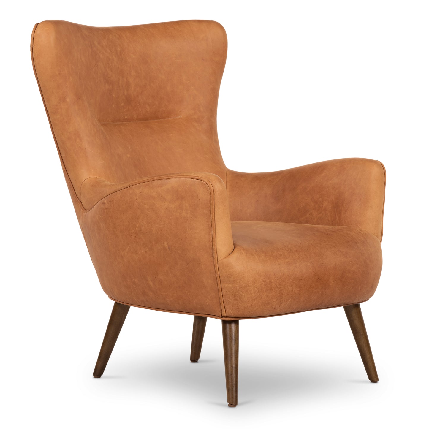 Aida Leather Lounge Chair | Cognac Tan | Set of 2