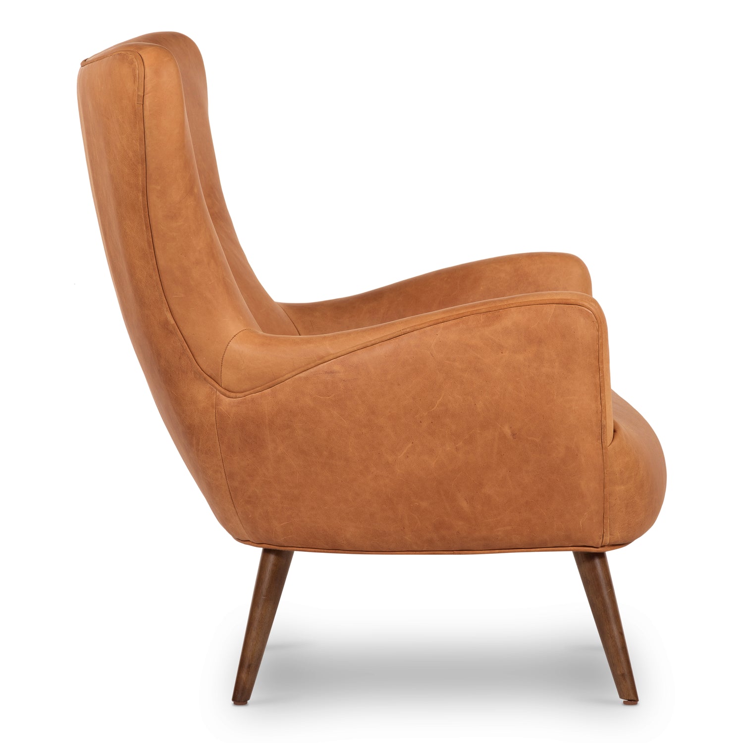 Aida Leather Lounge Chair | Cognac Tan | Set of 2 