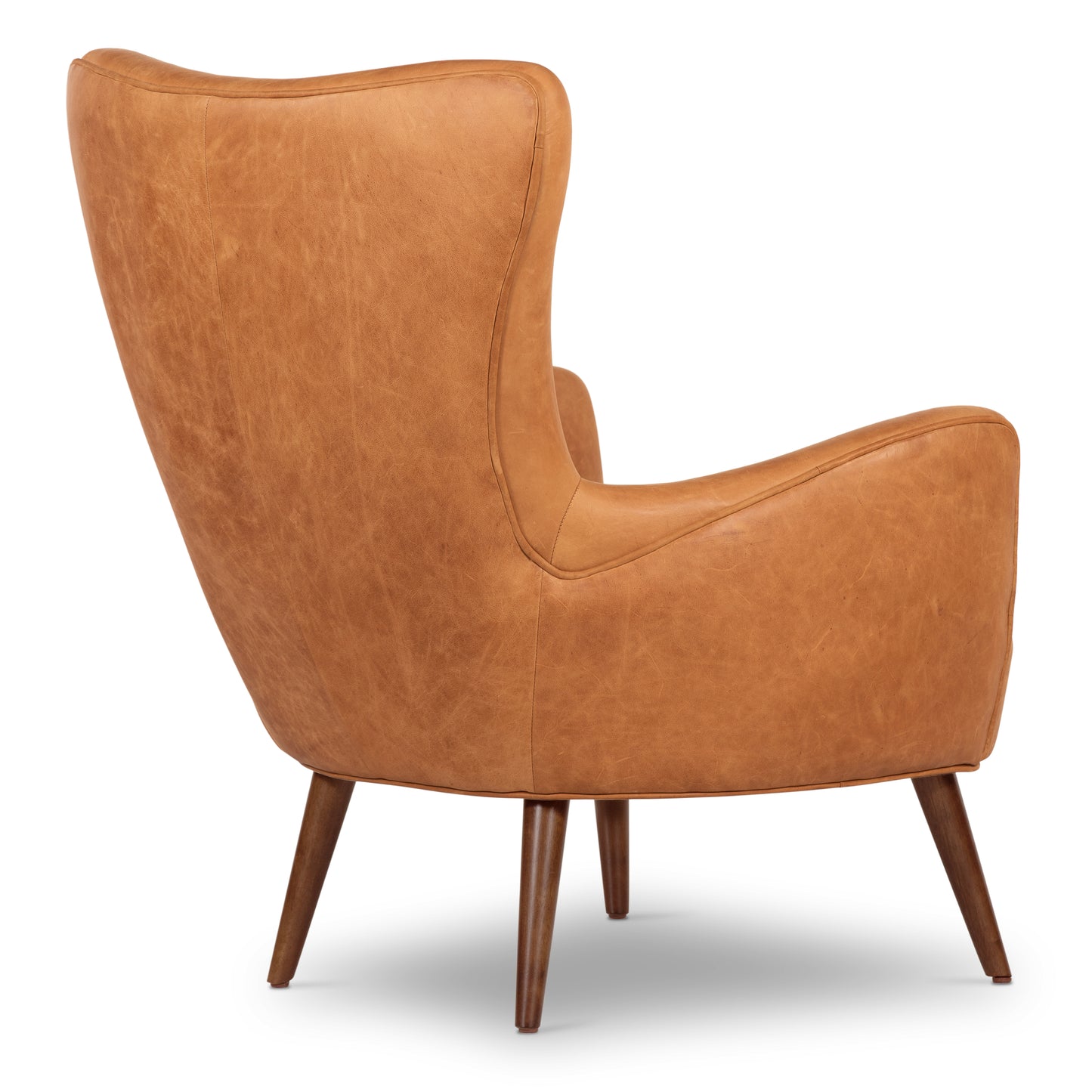 Aida Leather Lounge Chair | Cognac Tan | Set of 2