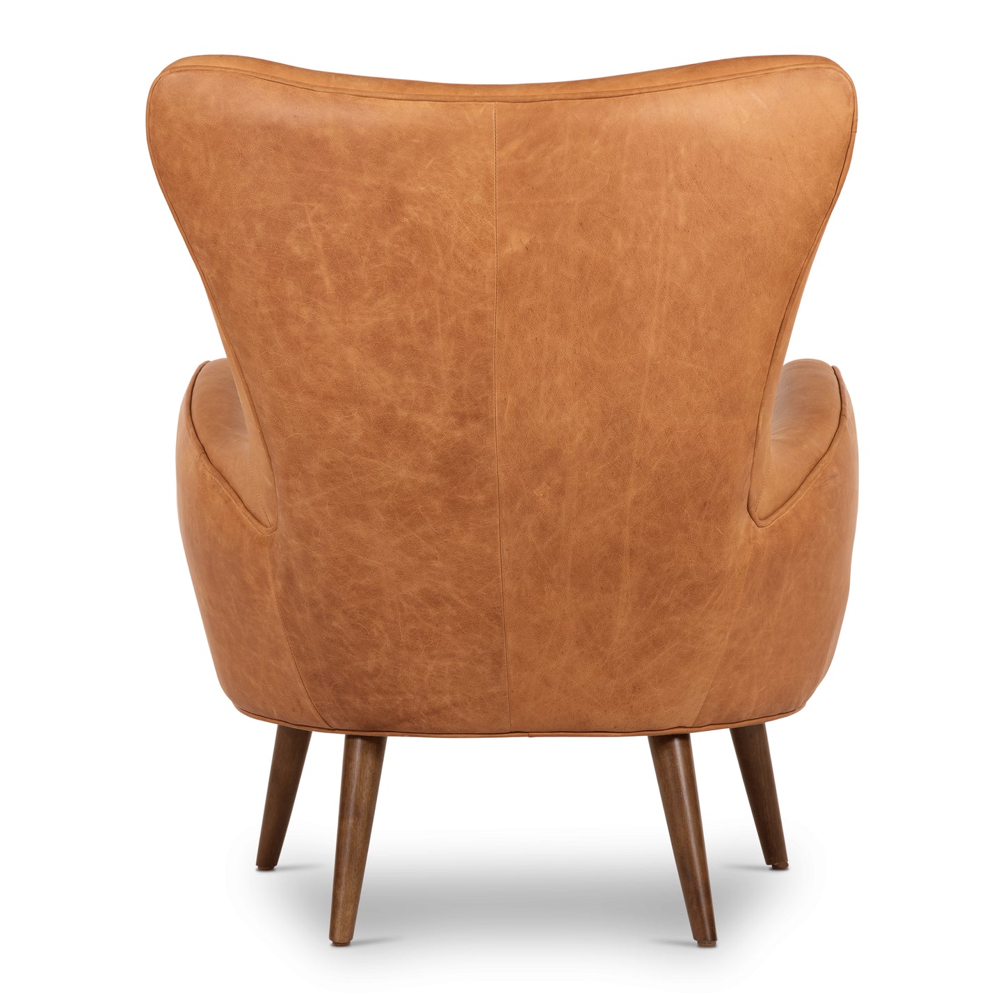Aida Leather Lounge Chair | Cognac Tan | Single
