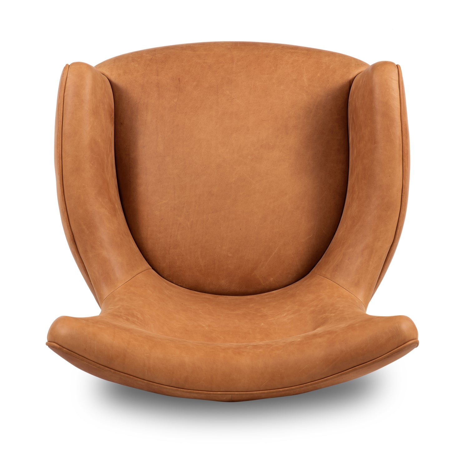 Aida Leather Lounge Chair | Cognac Tan | Set of 2