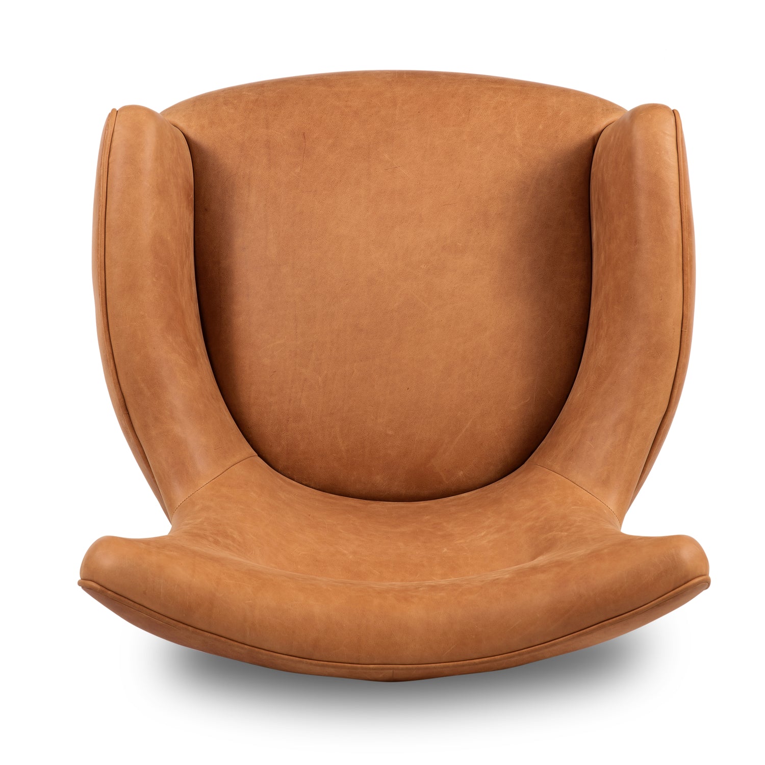 Aida Leather Lounge Chair | Cognac Tan | Set of 2 