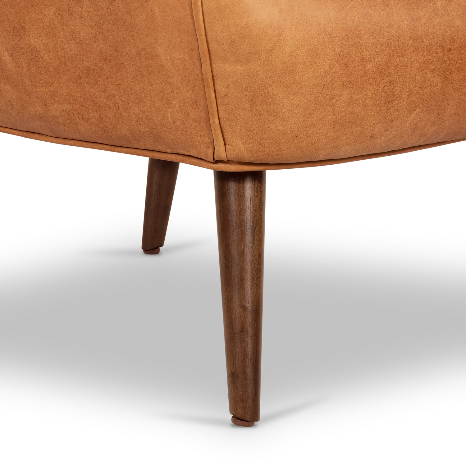 Aida Leather Lounge Chair | Cognac Tan | Single 