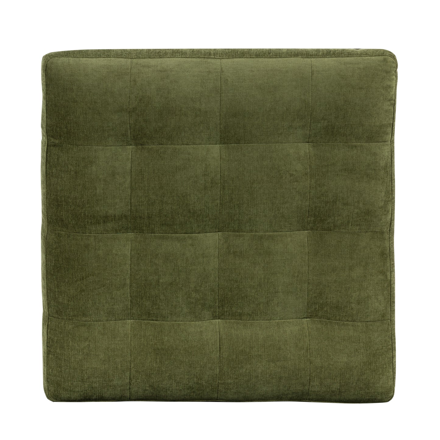 Napa Velvet Ottoman | Distressed Green