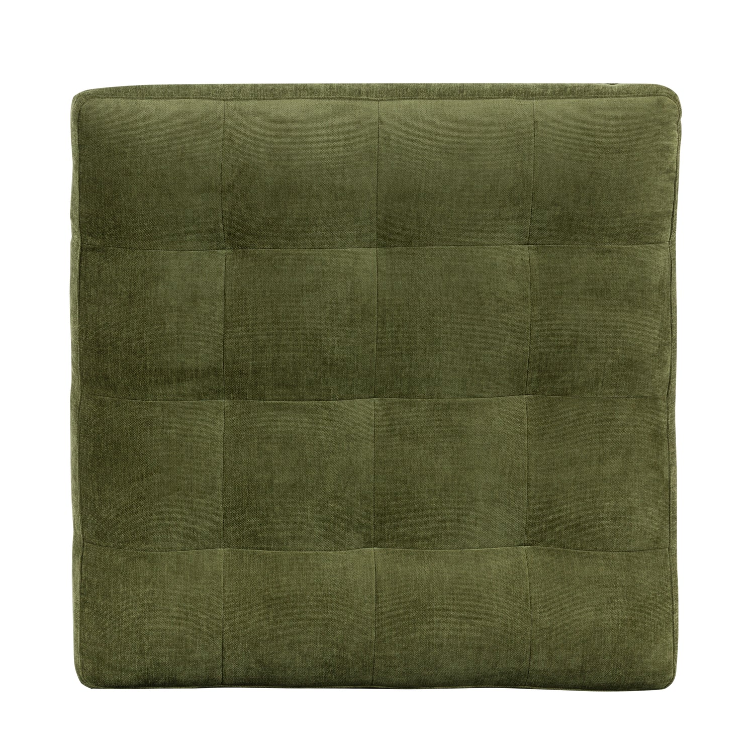 Napa Velvet Ottoman | Distressed Green 