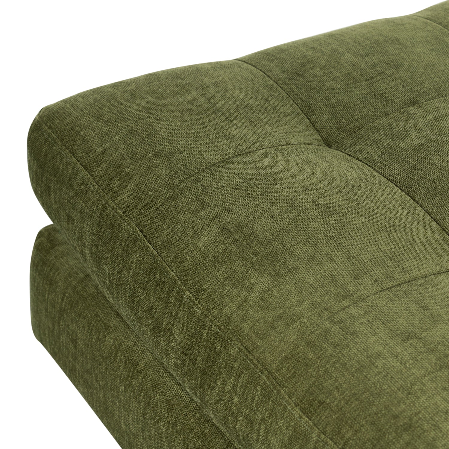Napa Velvet Ottoman | Distressed Green 