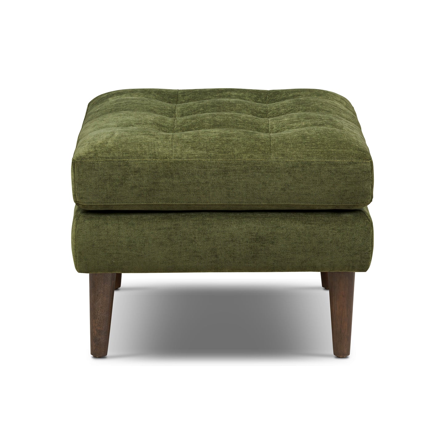 Napa Velvet Ottoman | Distressed Green