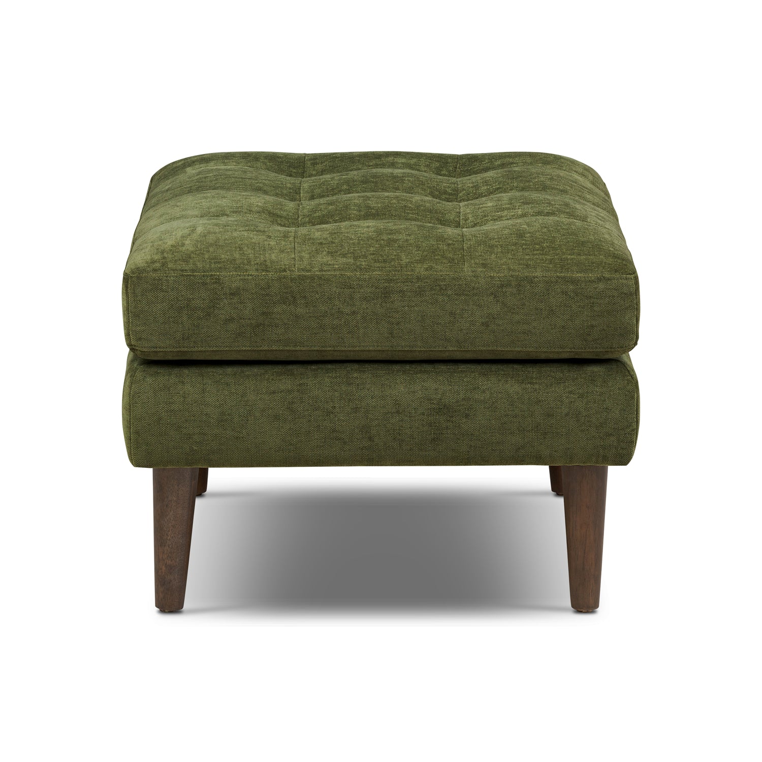 Napa Velvet Ottoman | Distressed Green 