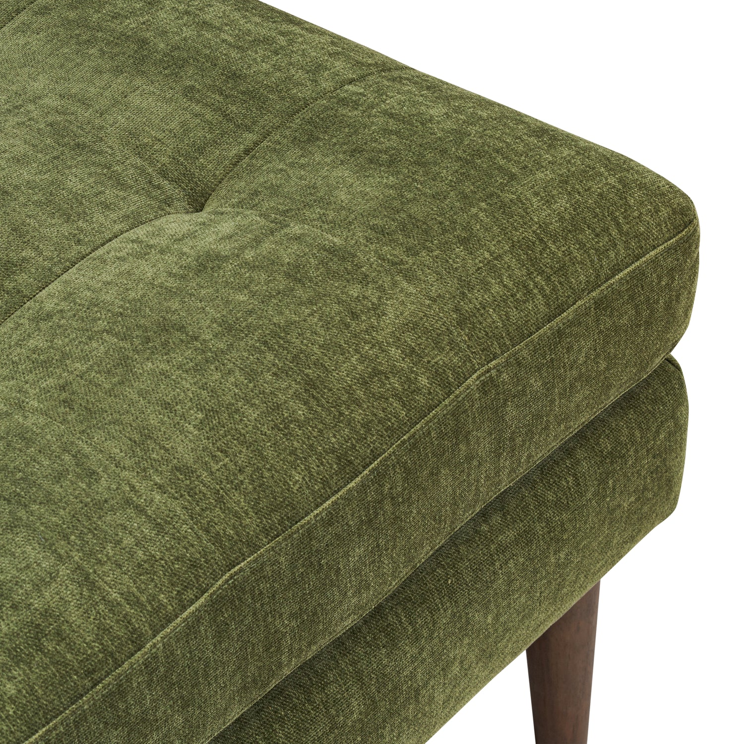 Napa Velvet Ottoman | Distressed Green 