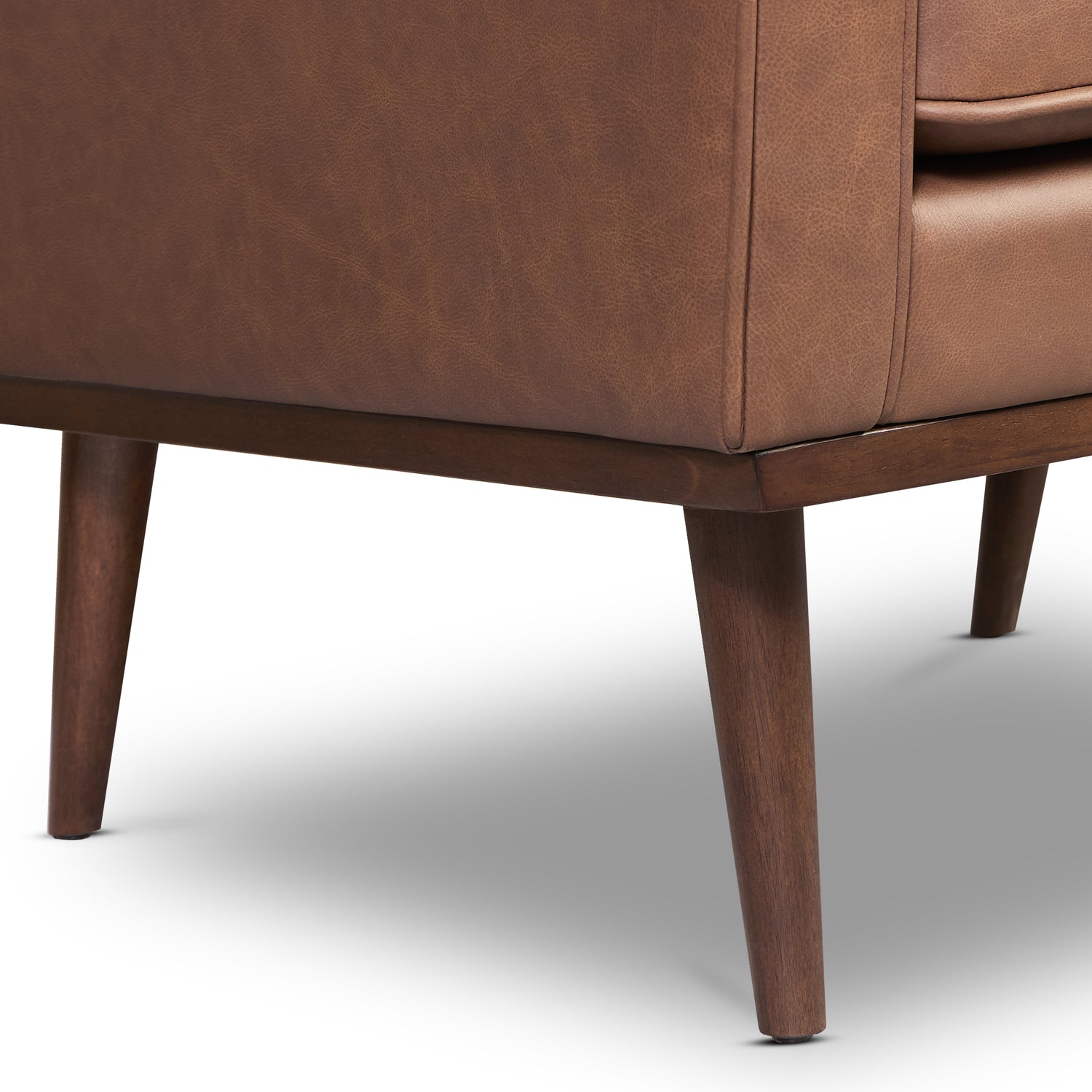 Gus Leather Lounge Chair | Caramel Brown 