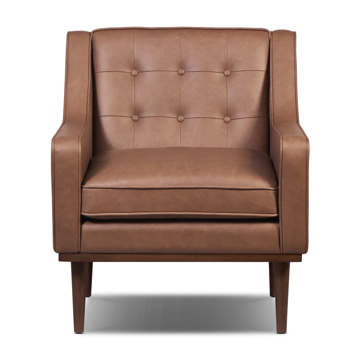 Gus Leather Lounge Chair | Caramel Brown 