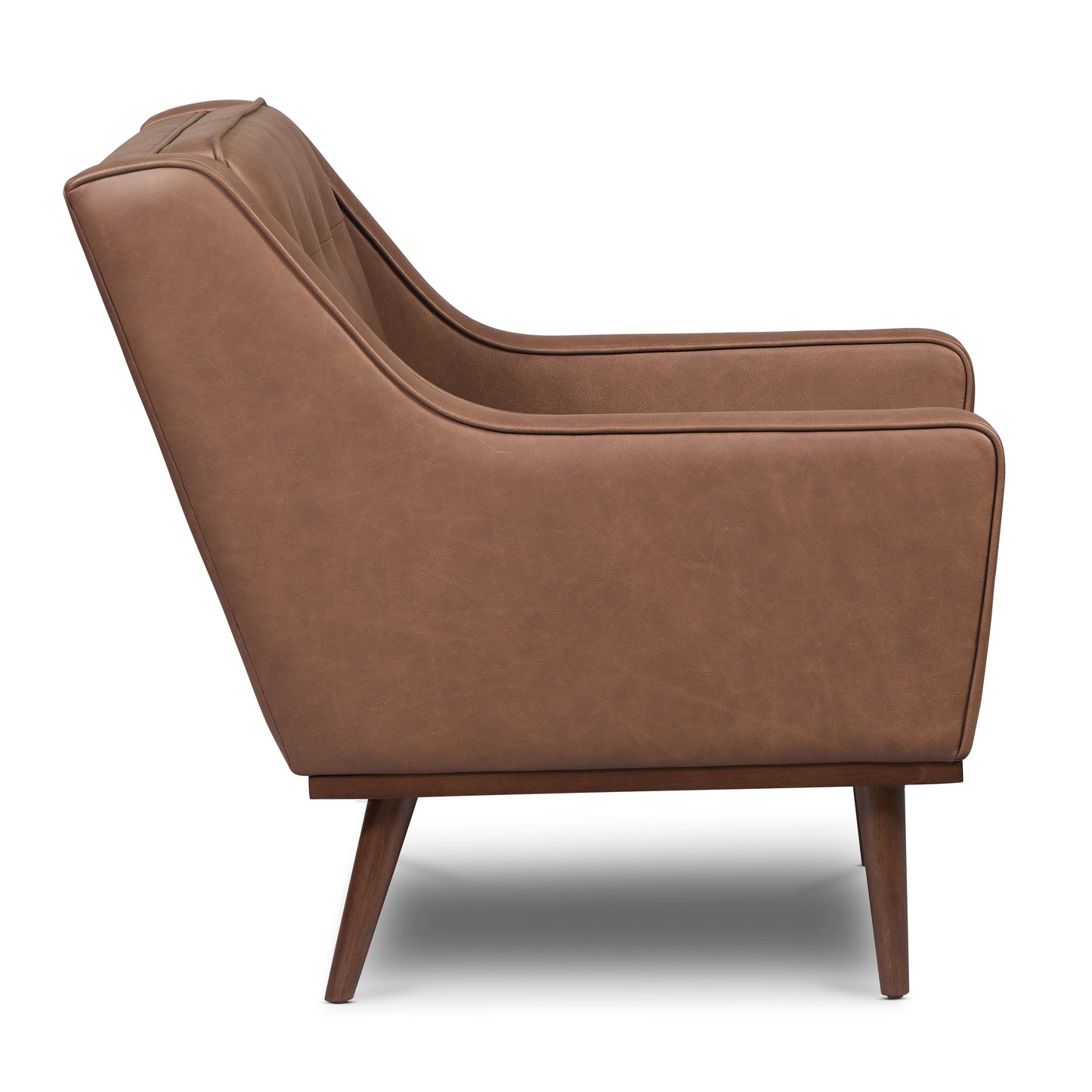 Gus Leather Lounge Chair | Caramel Brown