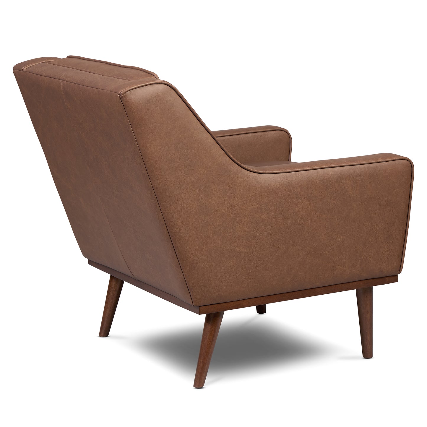 Gus Leather Lounge Chair | Caramel Brown