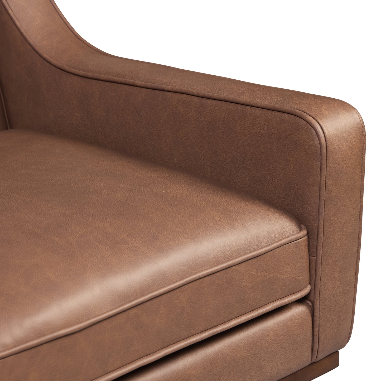 Gus Leather Lounge Chair | Caramel Brown