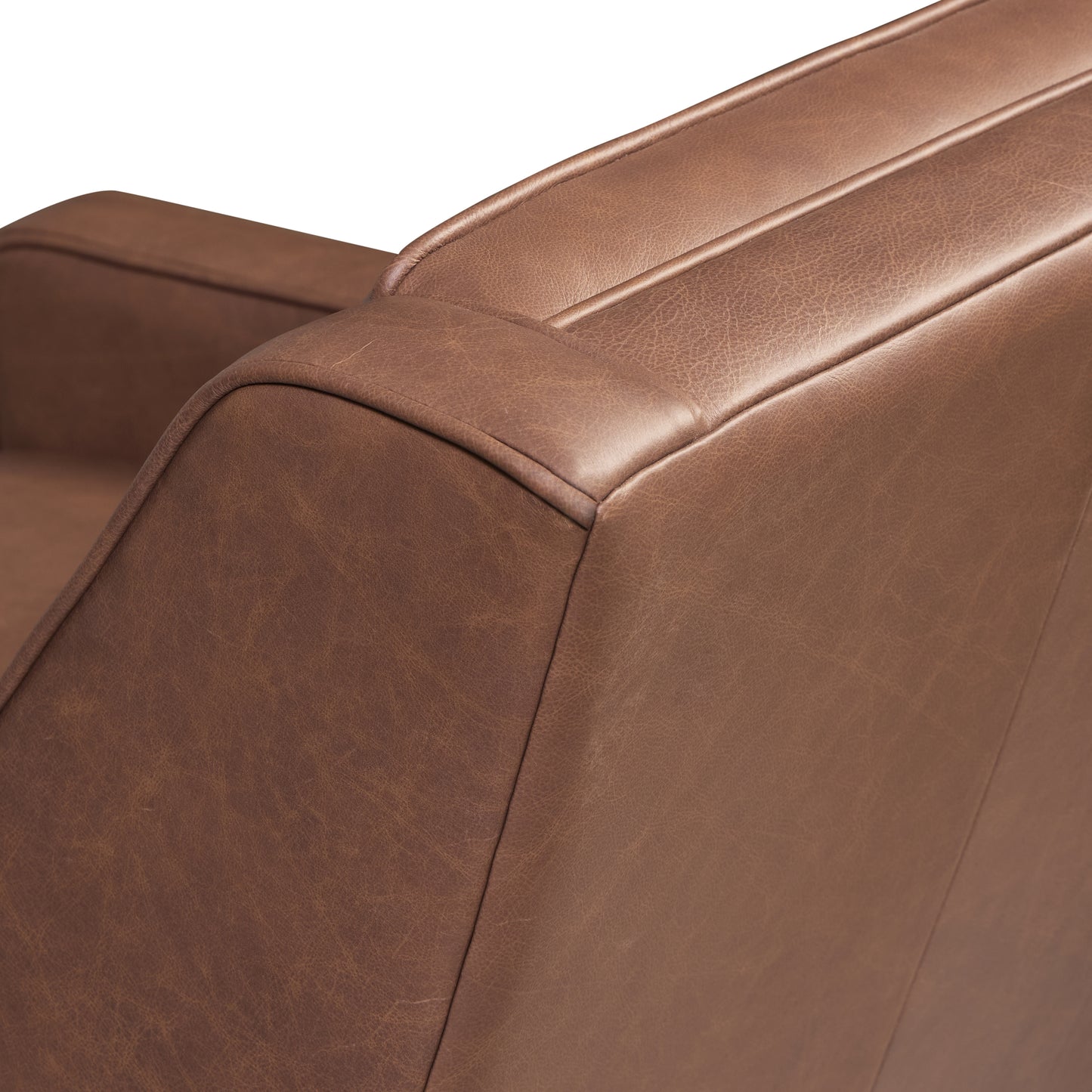 Gus Leather Lounge Chair | Caramel Brown