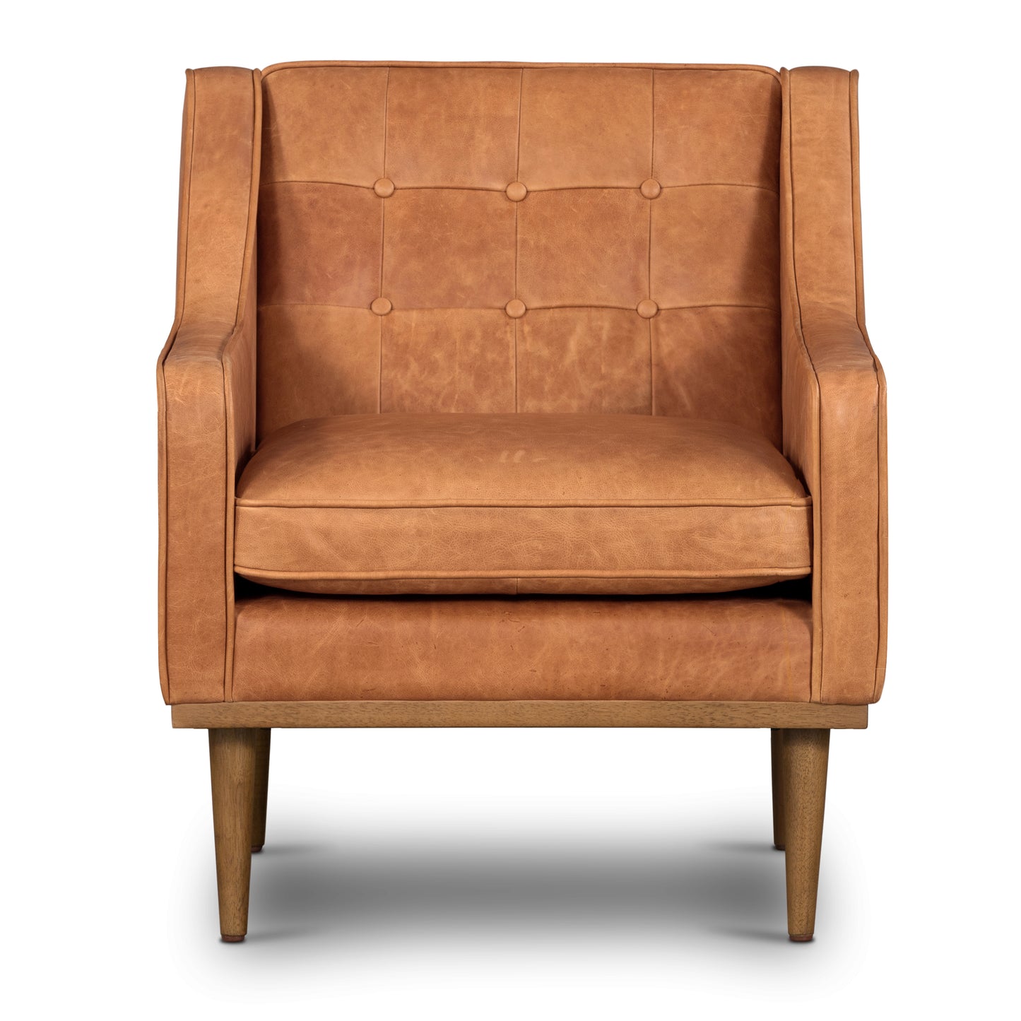 Gus Leather Lounge Chair | Cognac Tan