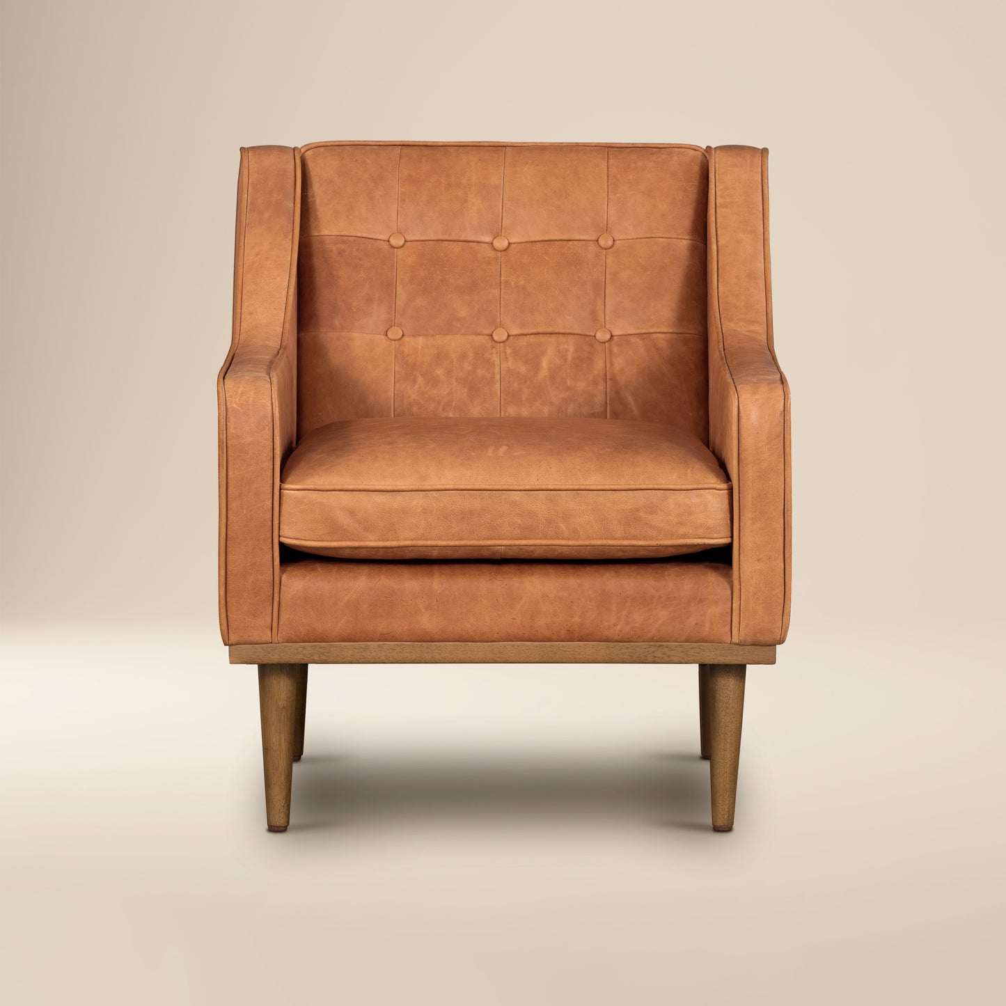 Gus Leather Lounge Chair | Cognac Tan