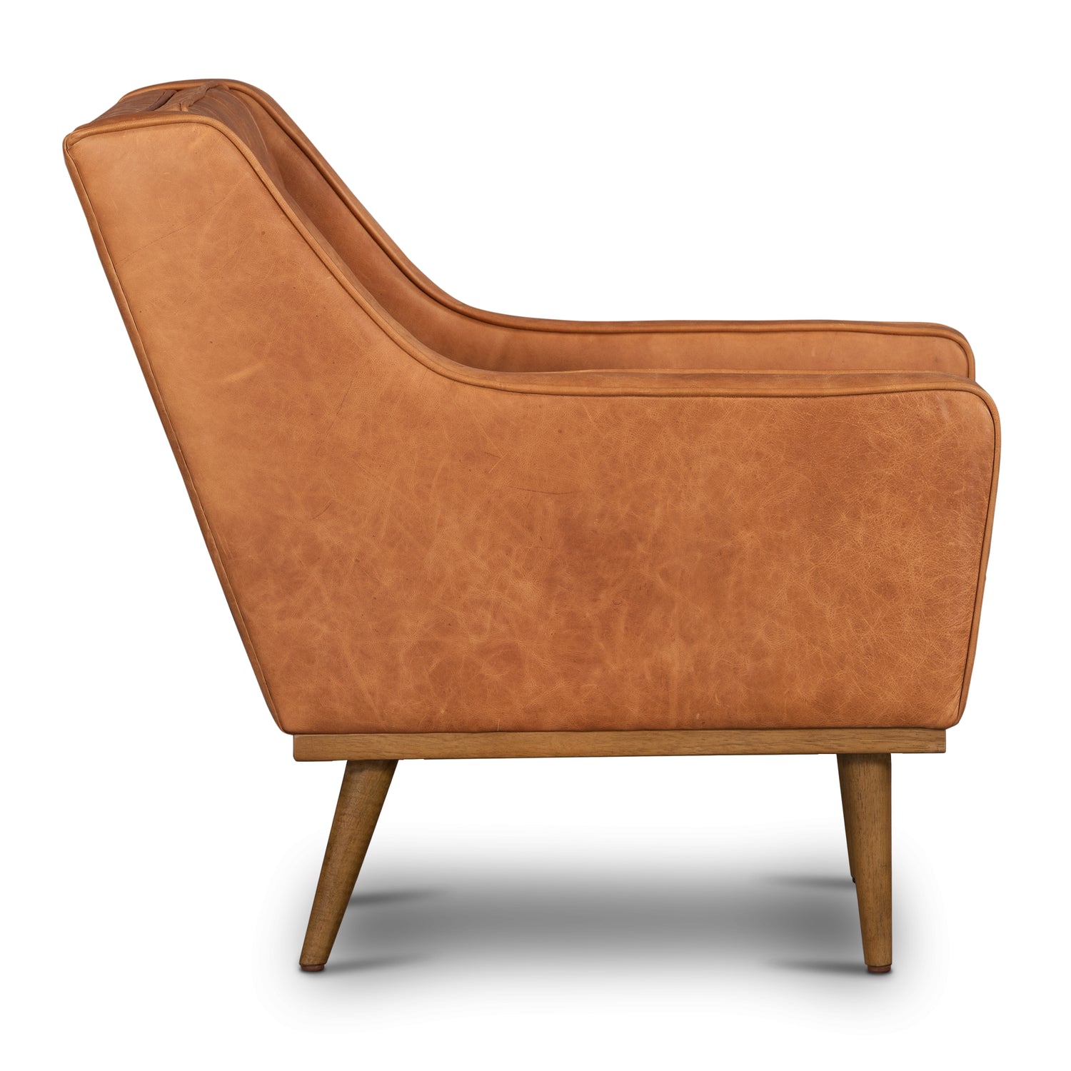 Gus Leather Lounge Chair | Cognac Tan 