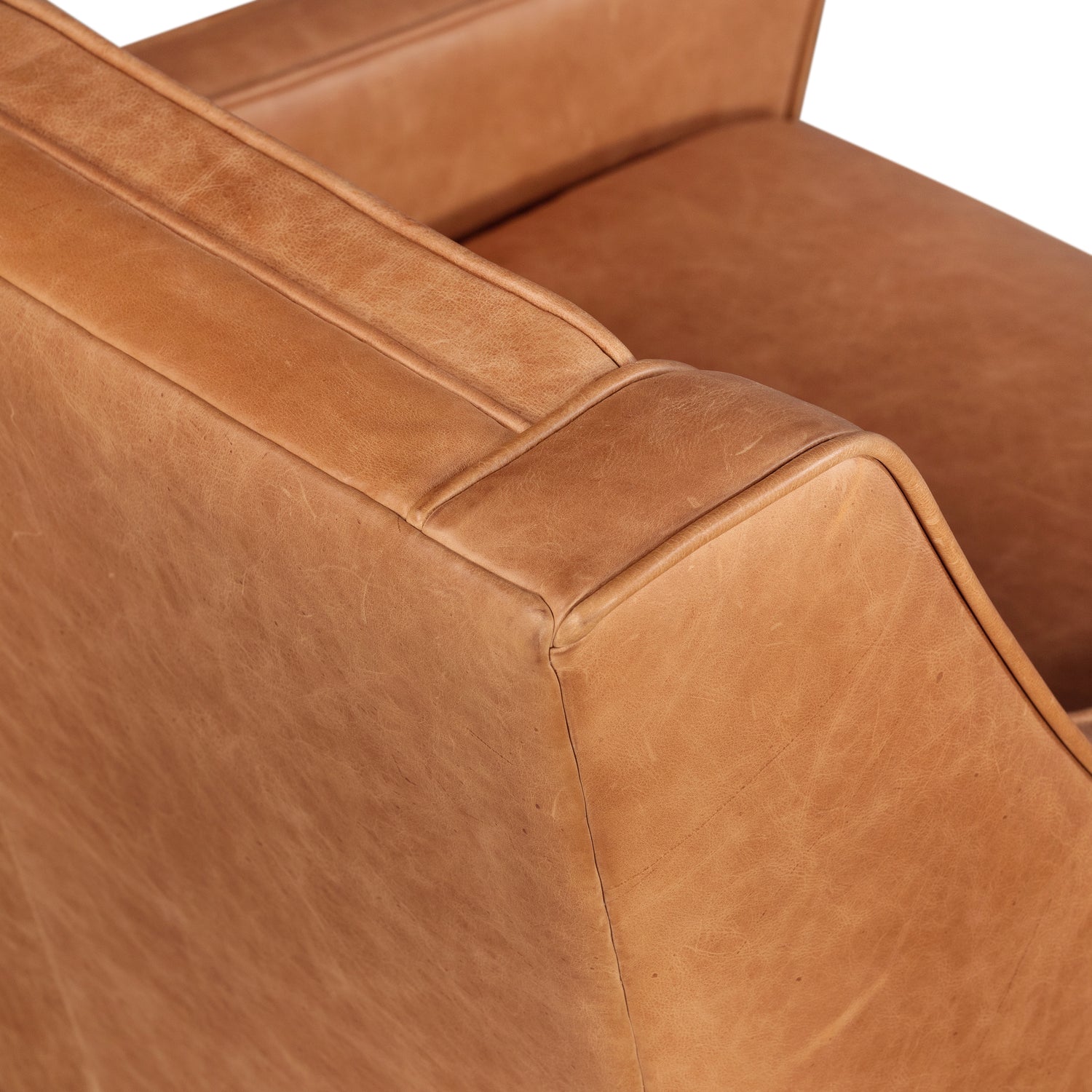 Gus Leather Lounge Chair | Cognac Tan 