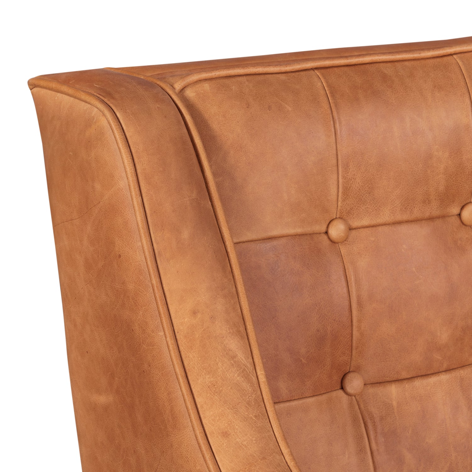 Gus Leather Lounge Chair | Cognac Tan 