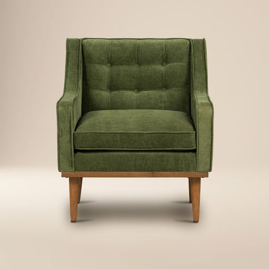 Gus Fabric Lounge Chair | Distressed Green