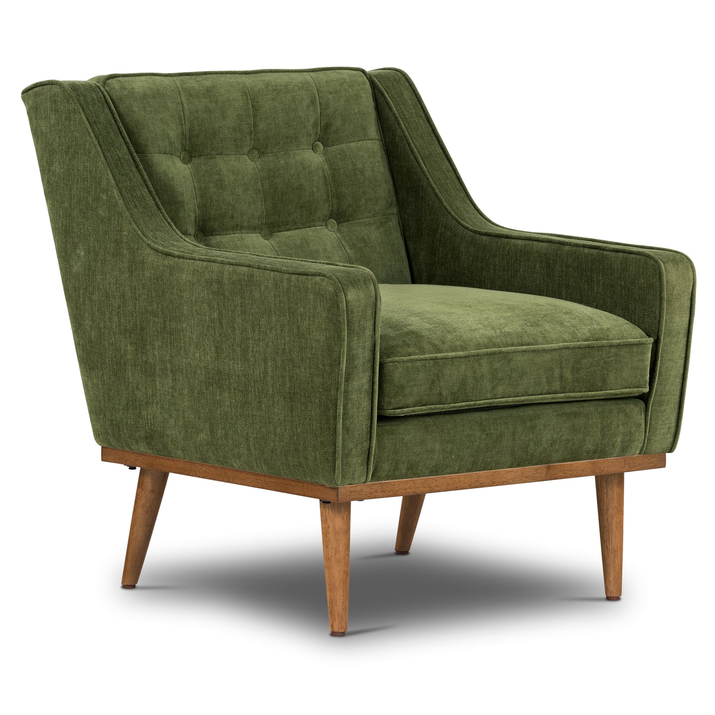 Gus Fabric Lounge Chair | Distressed Green
