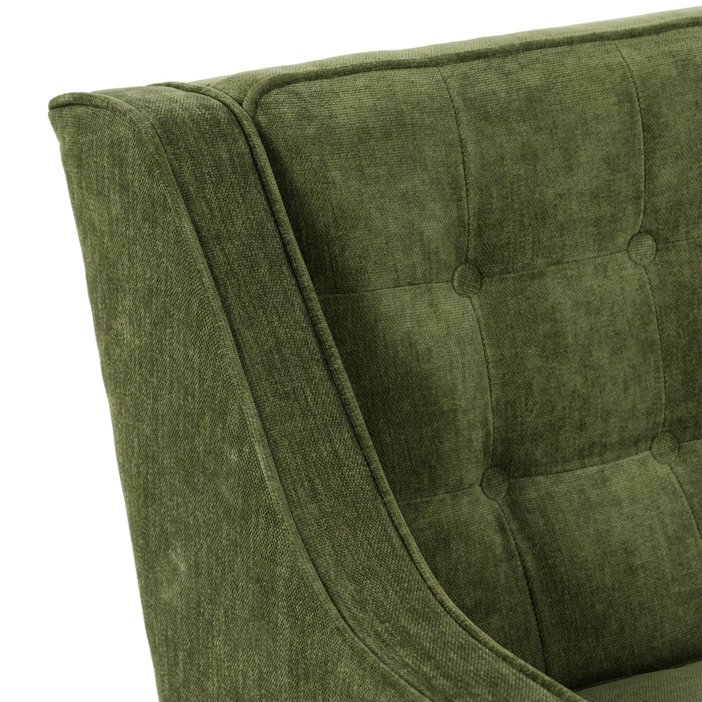 Gus Fabric Lounge Chair | Distressed Green