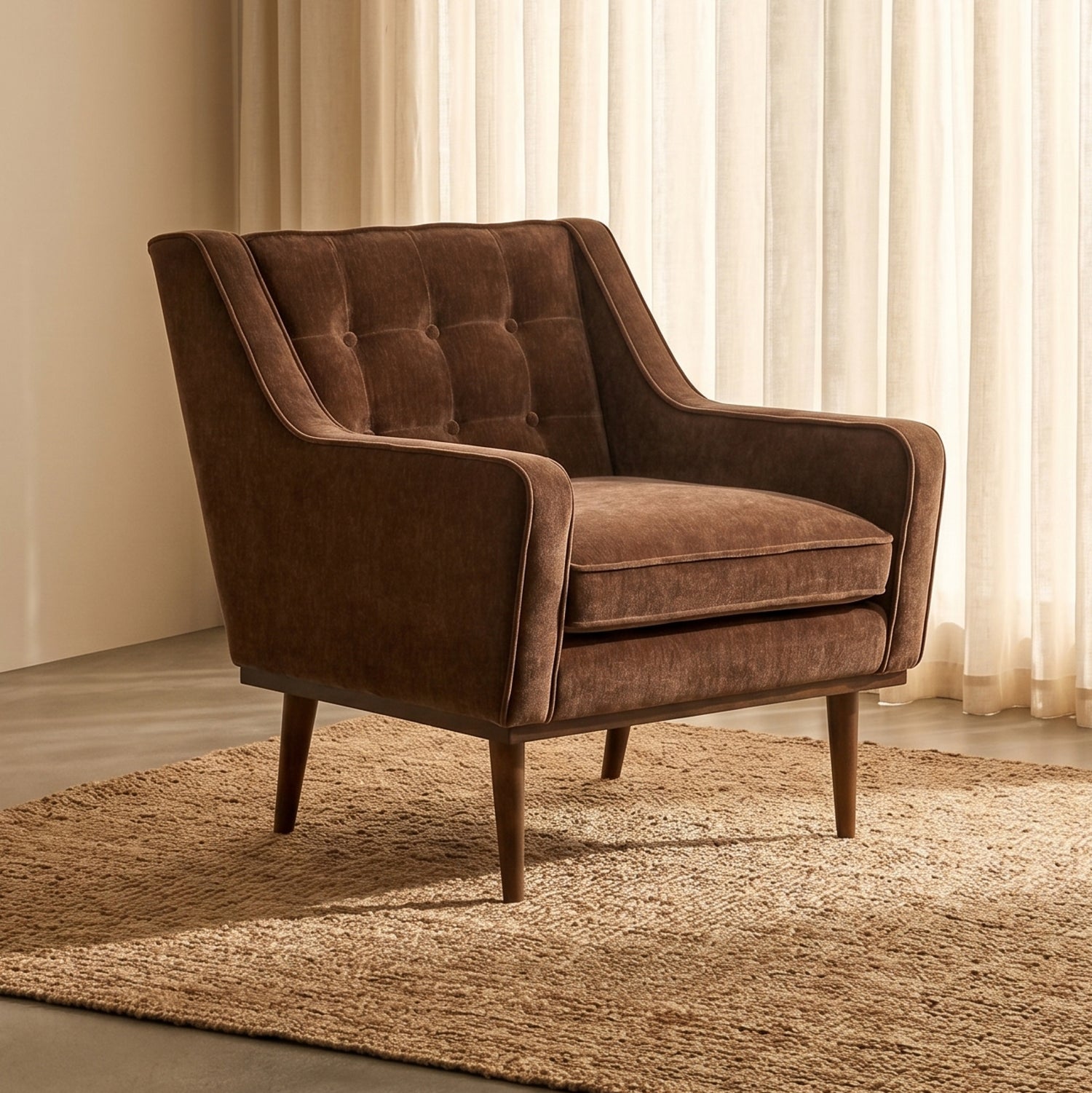 Gus Fabric Lounge Chair | Bronzer Brown lifestyle_image