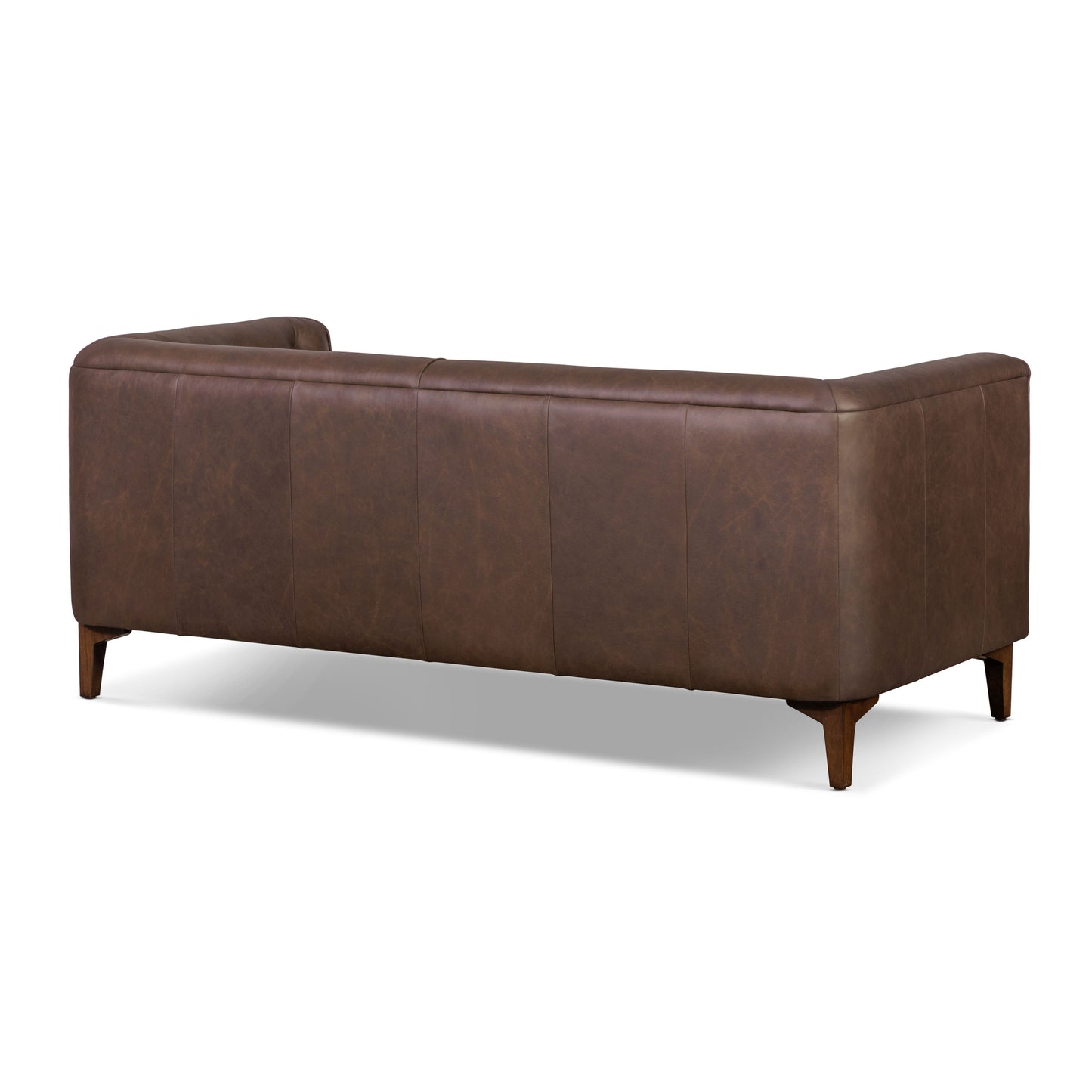 Essex 74" Leather Apartment Sofa | Bridle Brown