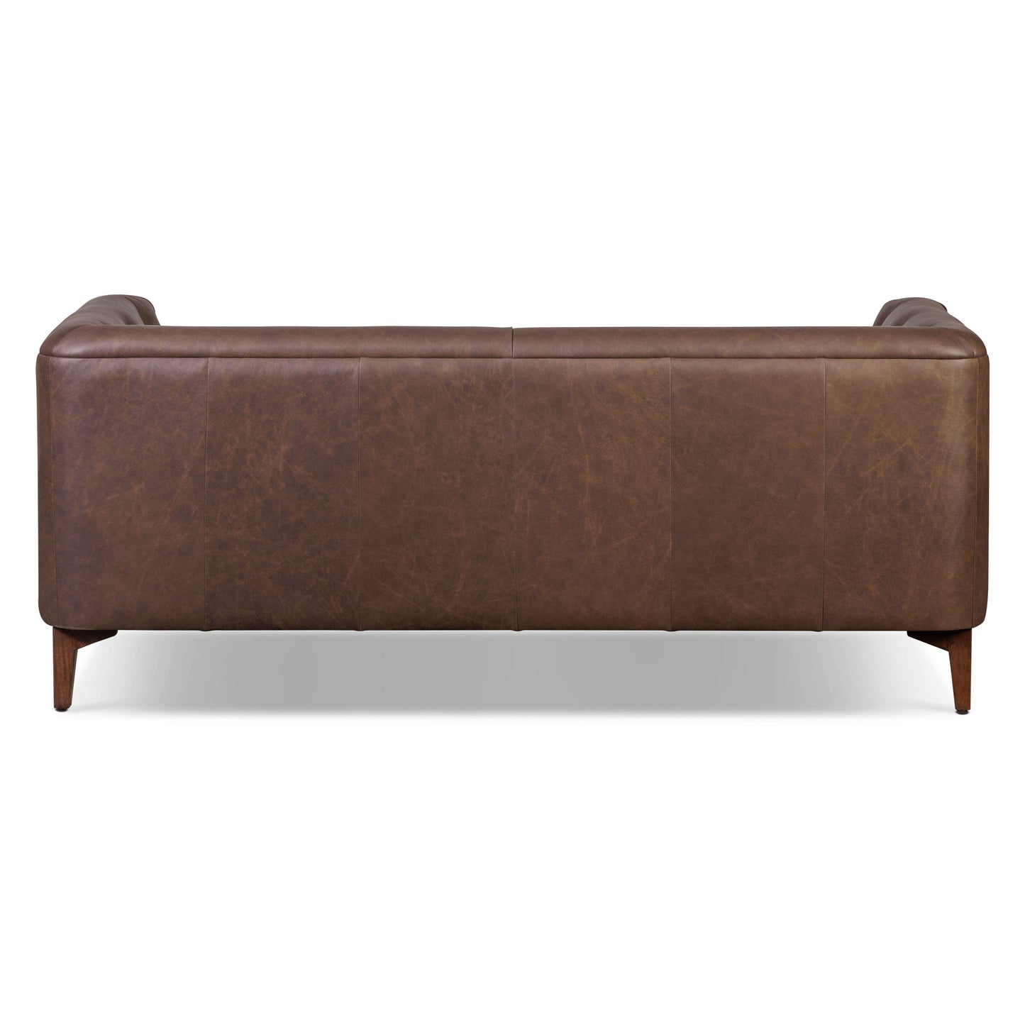 Essex 74" Leather Apartment Sofa | Bridle Brown