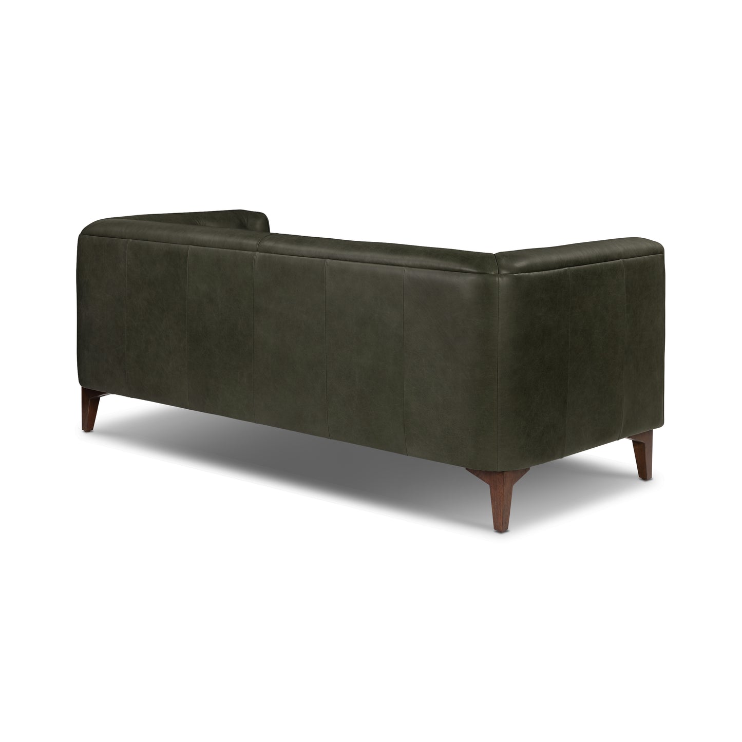 Essex 74" Leather Apartment Sofa | Olivine Green