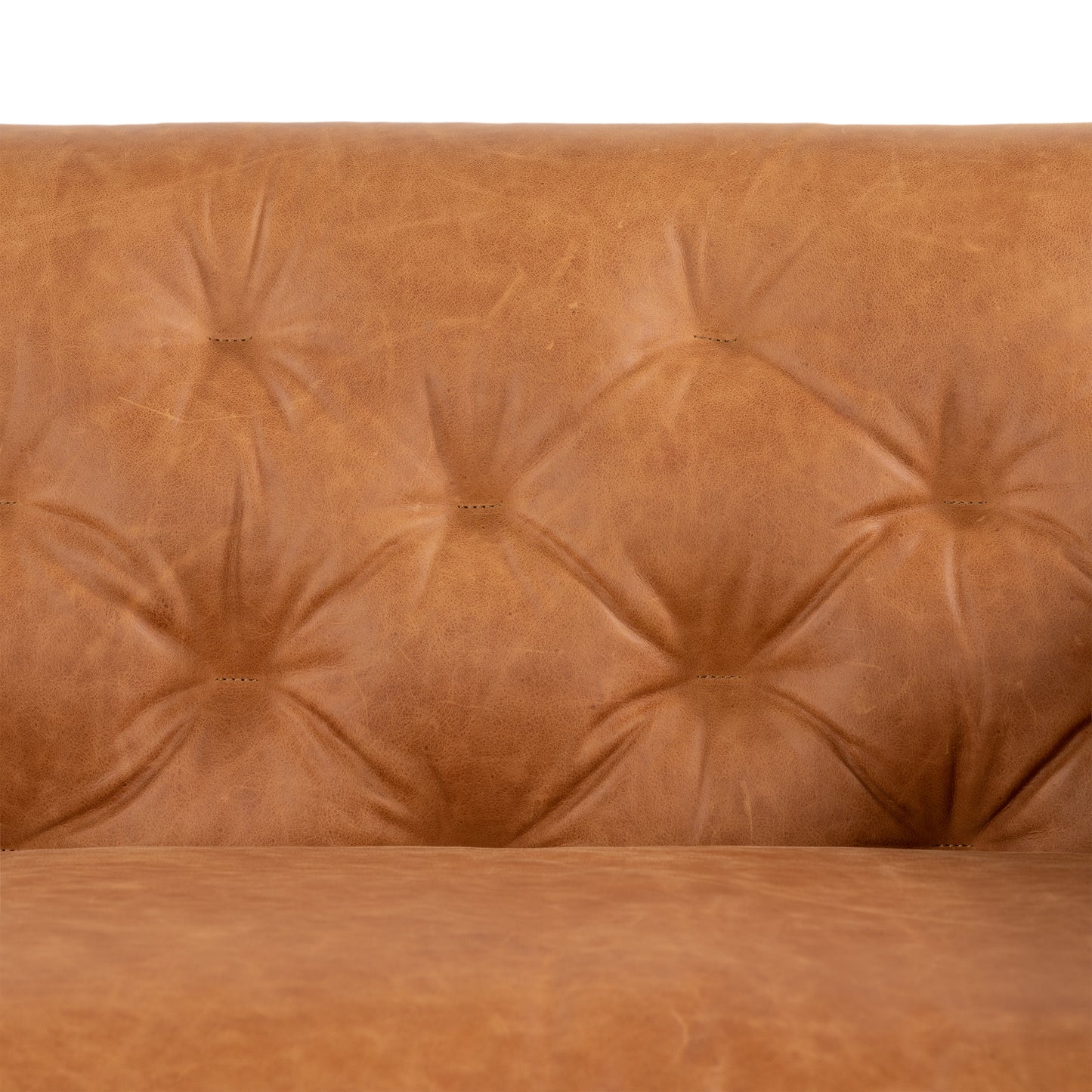 Essex 74" Leather Apartment Sofa | Cognac Tan