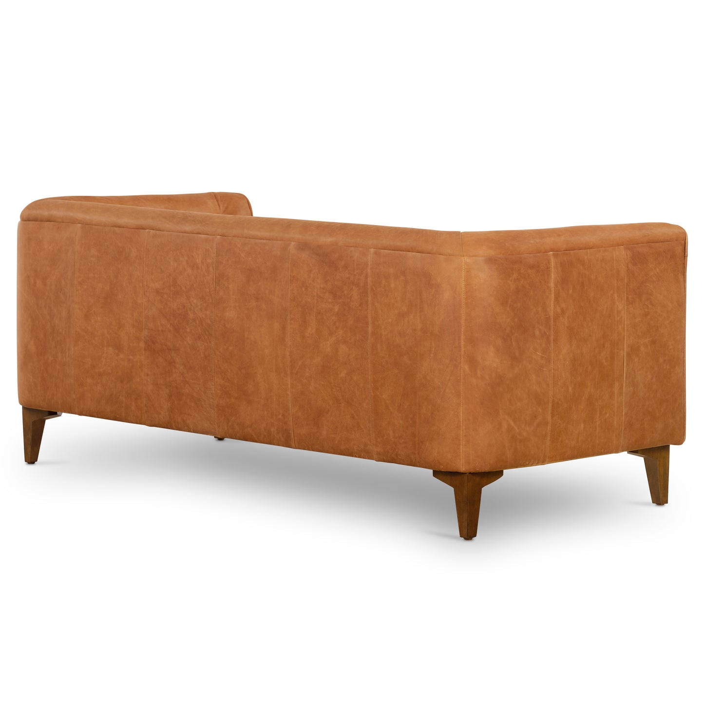 Essex 74" Leather Apartment Sofa | Cognac Tan