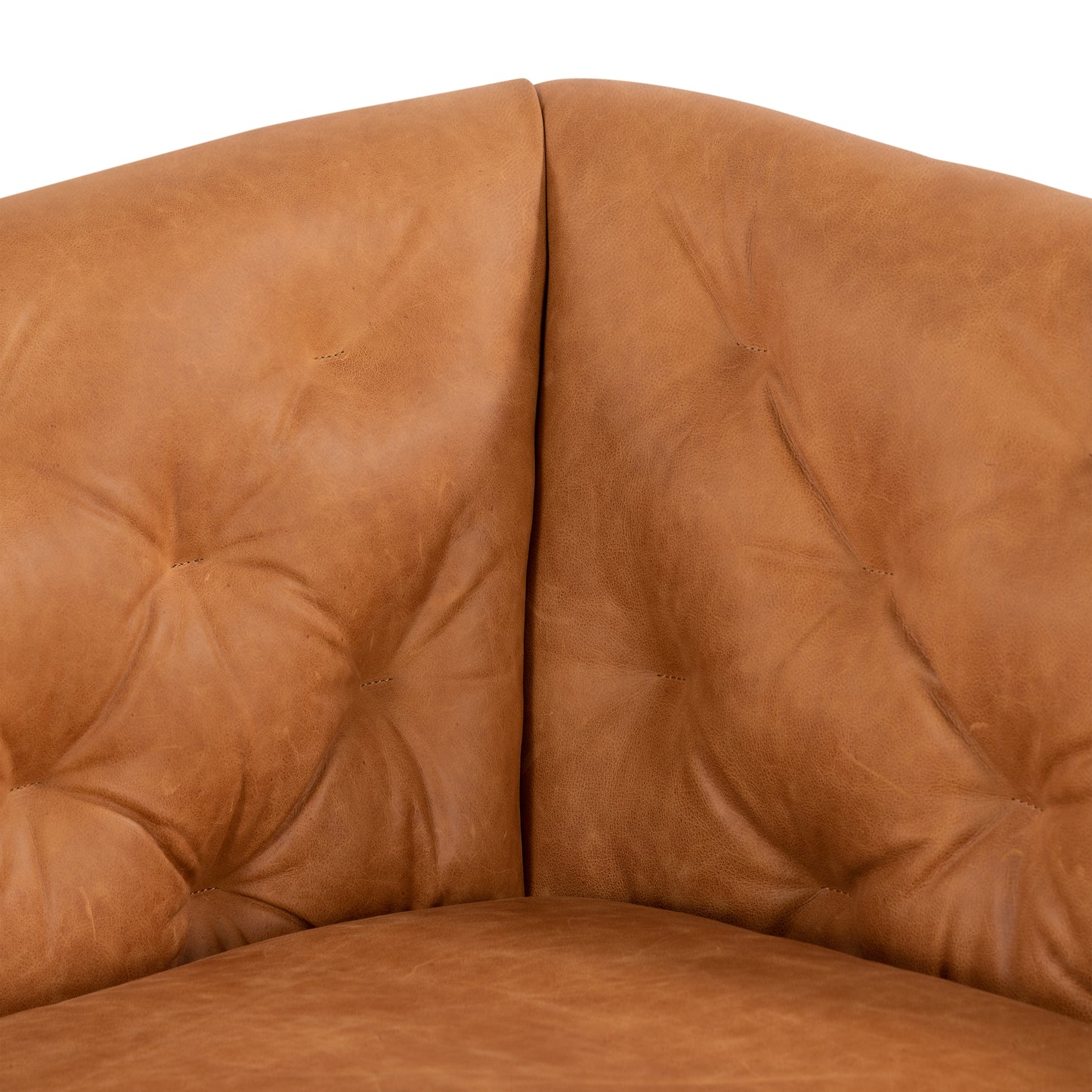 Essex 74" Leather Apartment Sofa | Cognac Tan